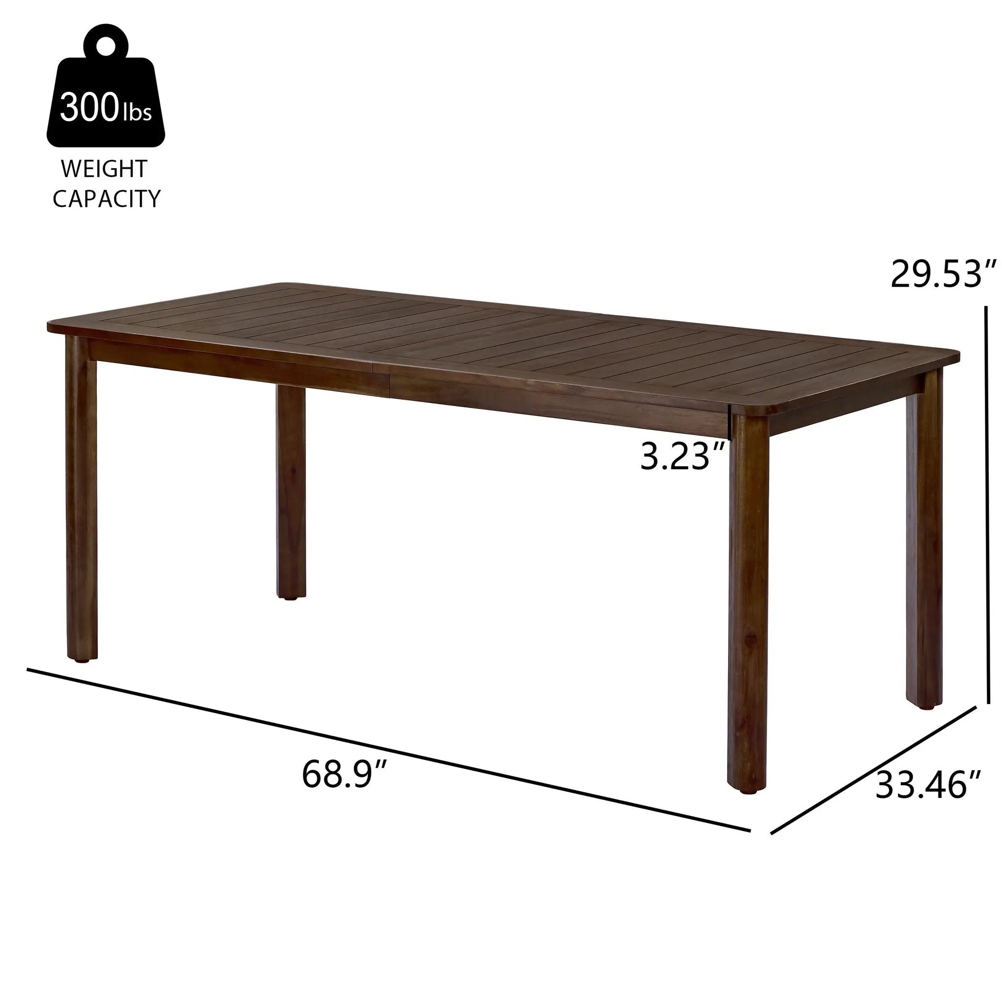 7 Piece Outdoor Acacia Wood Dining Set With Cushions by HouseOfZazla
