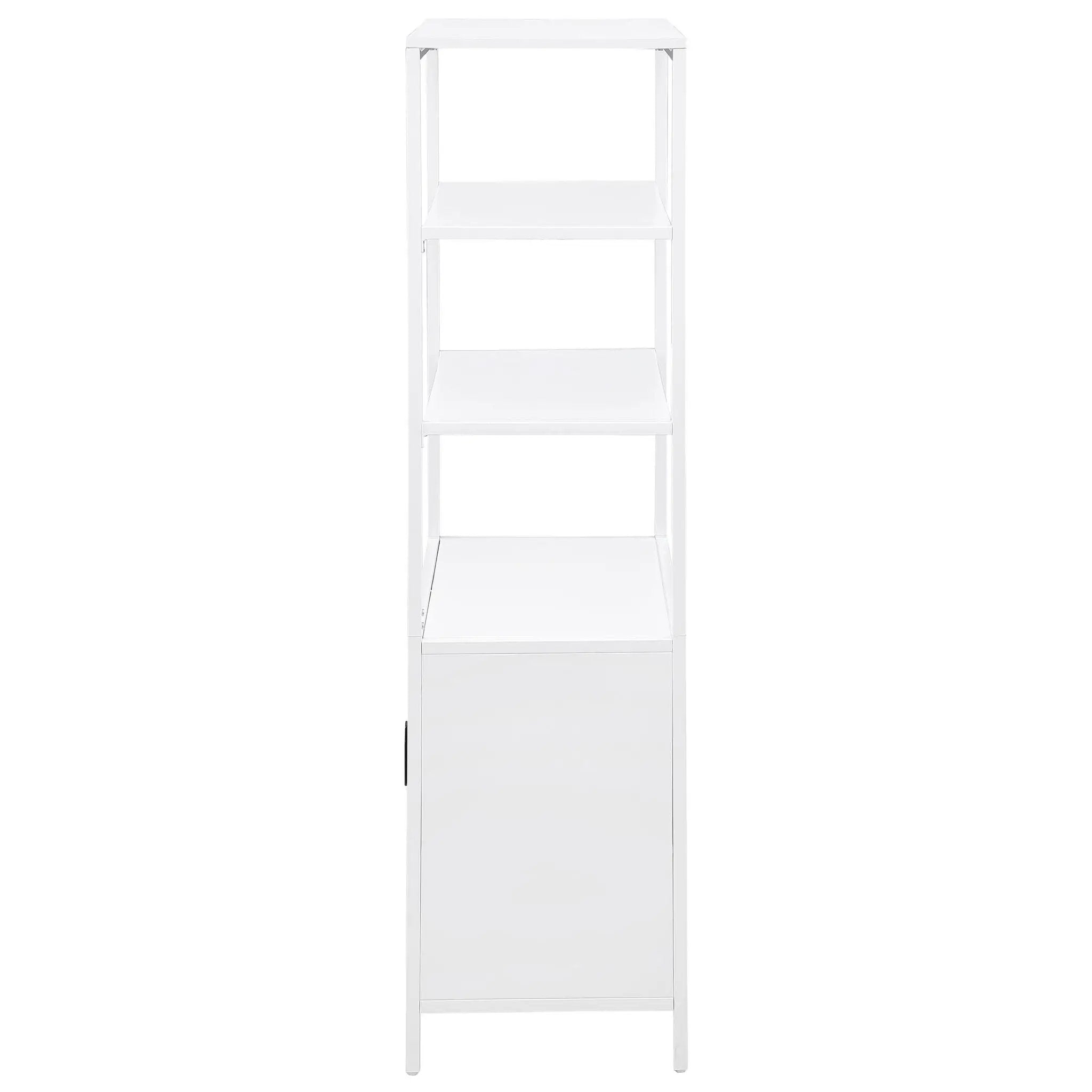 Amherst 3-shelf Radio Weave Cane Metal Accent Cabinet White by Unique Piece Furniture