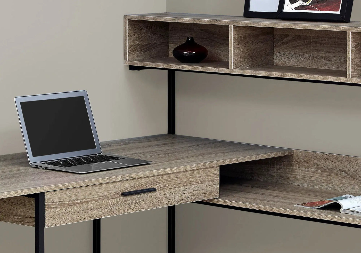 Computer Desk, Home Office, Corner, Storage Drawers, L Shape, Laptop, Contemporary & Modern by Unique Piece Furniture