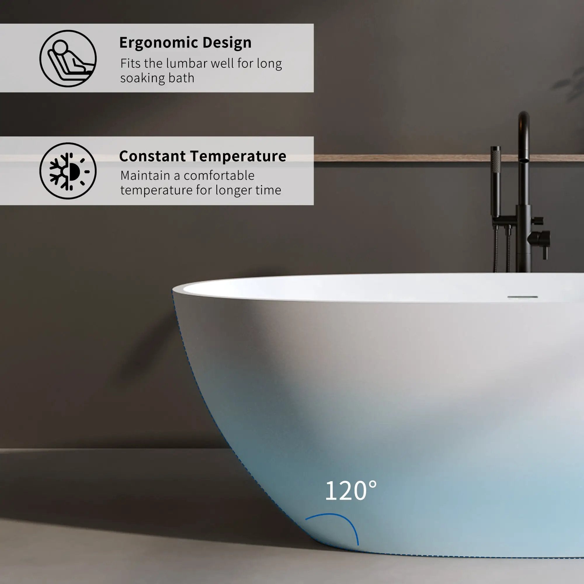 Solid Surface Freestanding Soaking Tub by HouseOfZazla