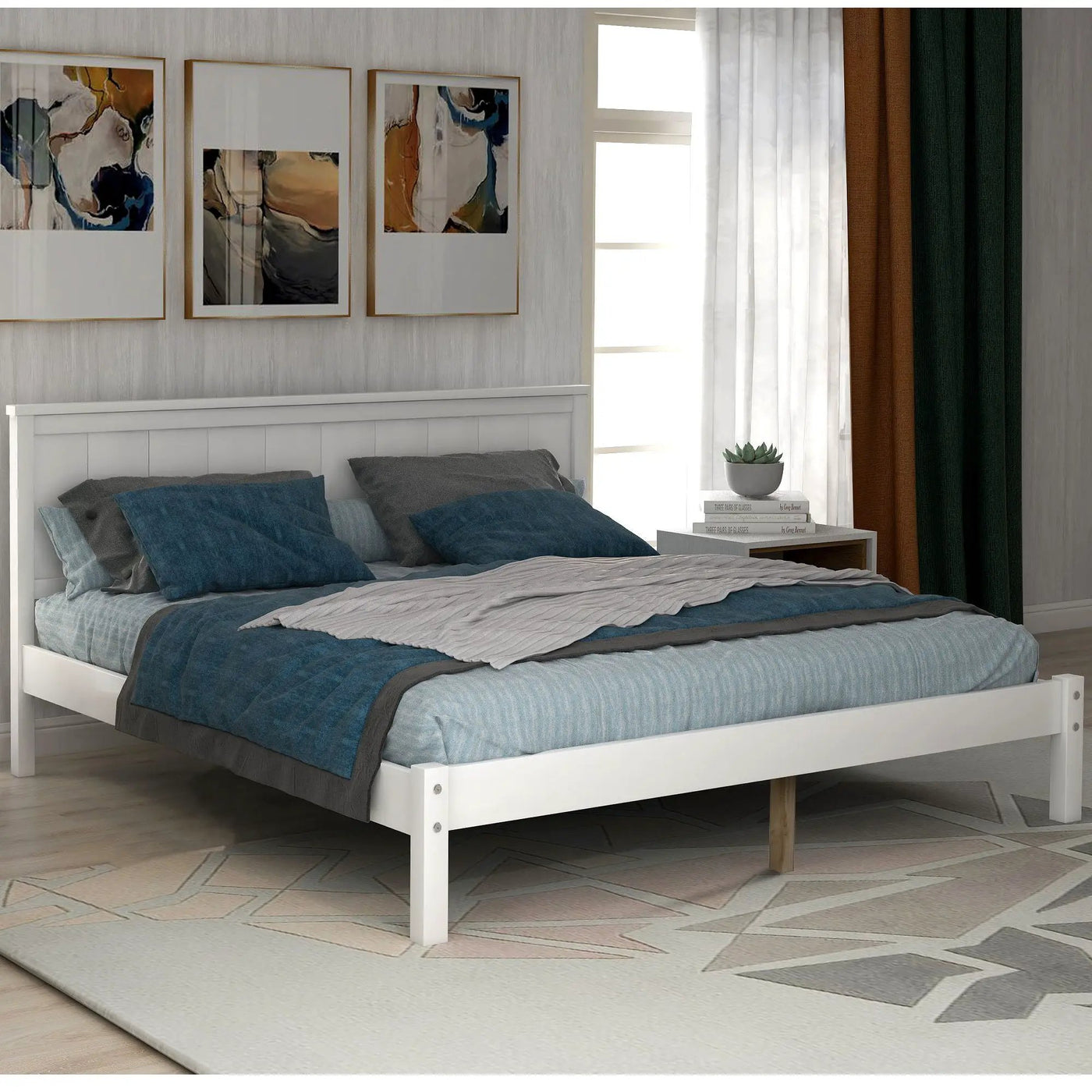 Platform Bed Frame With Headboard by HouseOfZazla