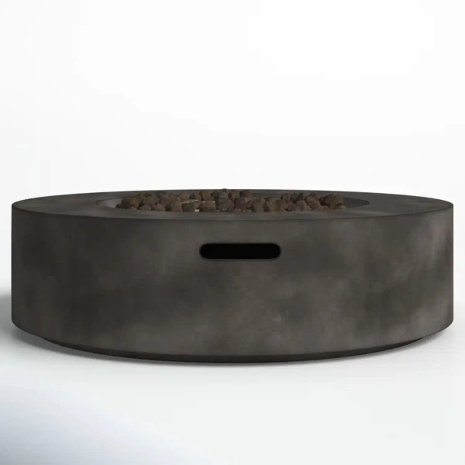 Fiber Reinforced Outdoor Fire Pit Table - Black / Gray by Unique Piece Furniture