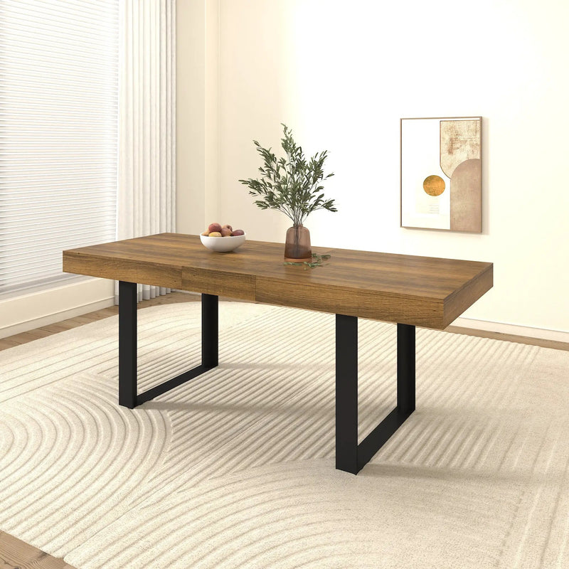 Rectangle Extendable Dining Table for 6-10 People by HouseOfZazla