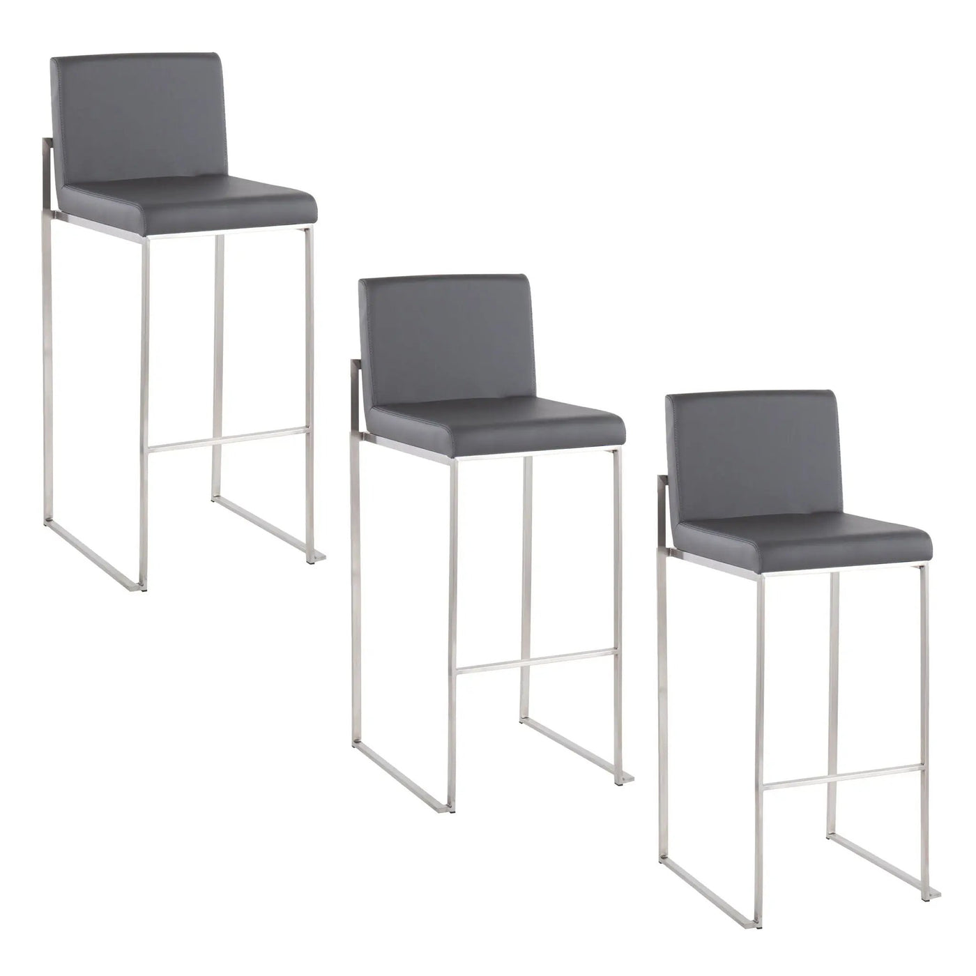 Fuji - Contemporary And Modern Elegance High Back Barstool by HouseOfZazla