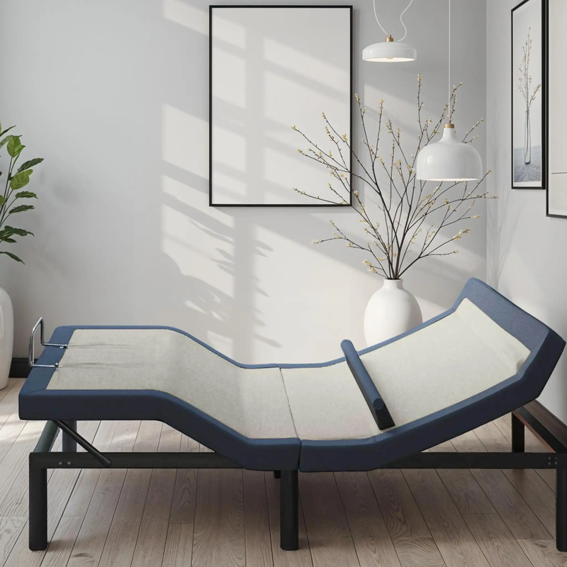 Twin XL Adjustable Bed Base with Head/Foot Tilt and Lumbar Position Adjustment by HouseOfZazla
