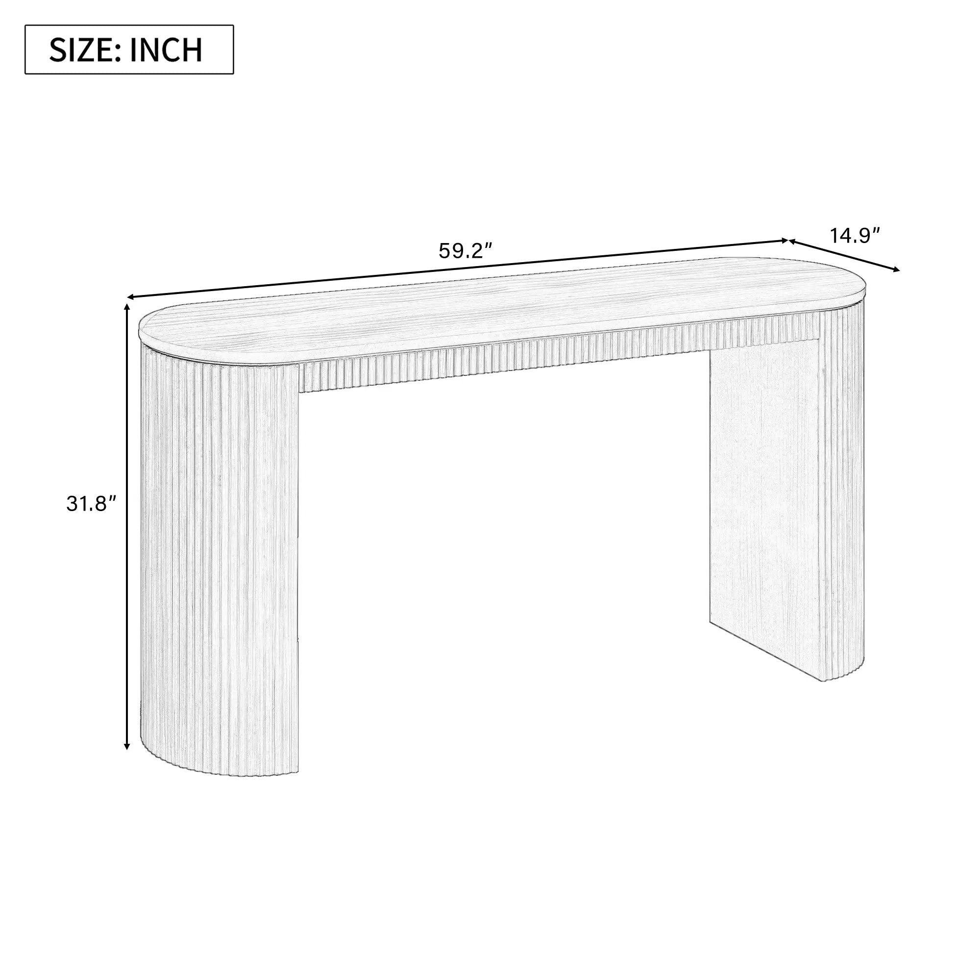 U_STYLE Curved Design Console Table by HouseOfZazla