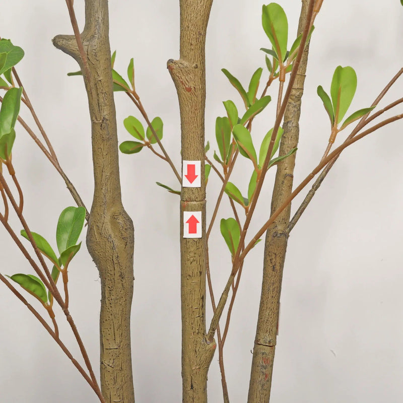 Lifelike Artificial Olive Tree With Plastic Pot For Home Living Room Decor - Green Leaves by Unique Piece Furniture