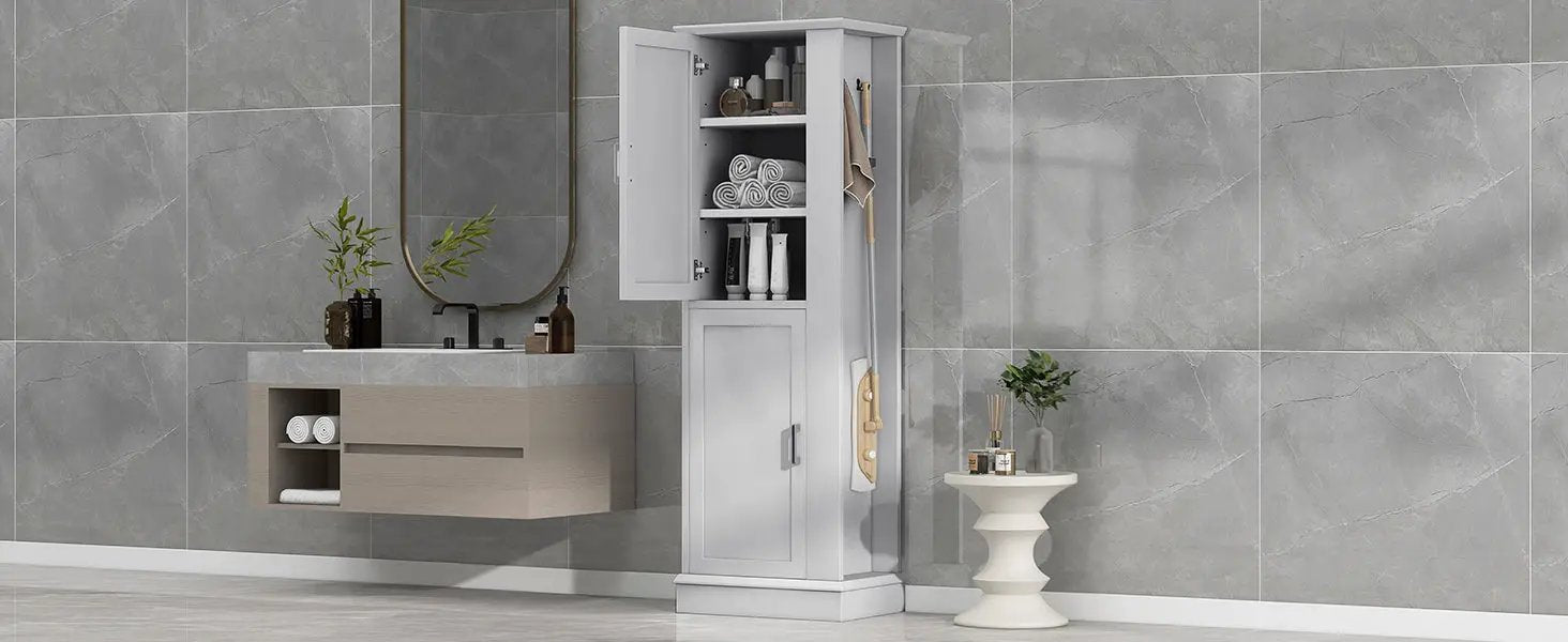 Tall Bathroom Storage Cabinet by HouseOfZazla
