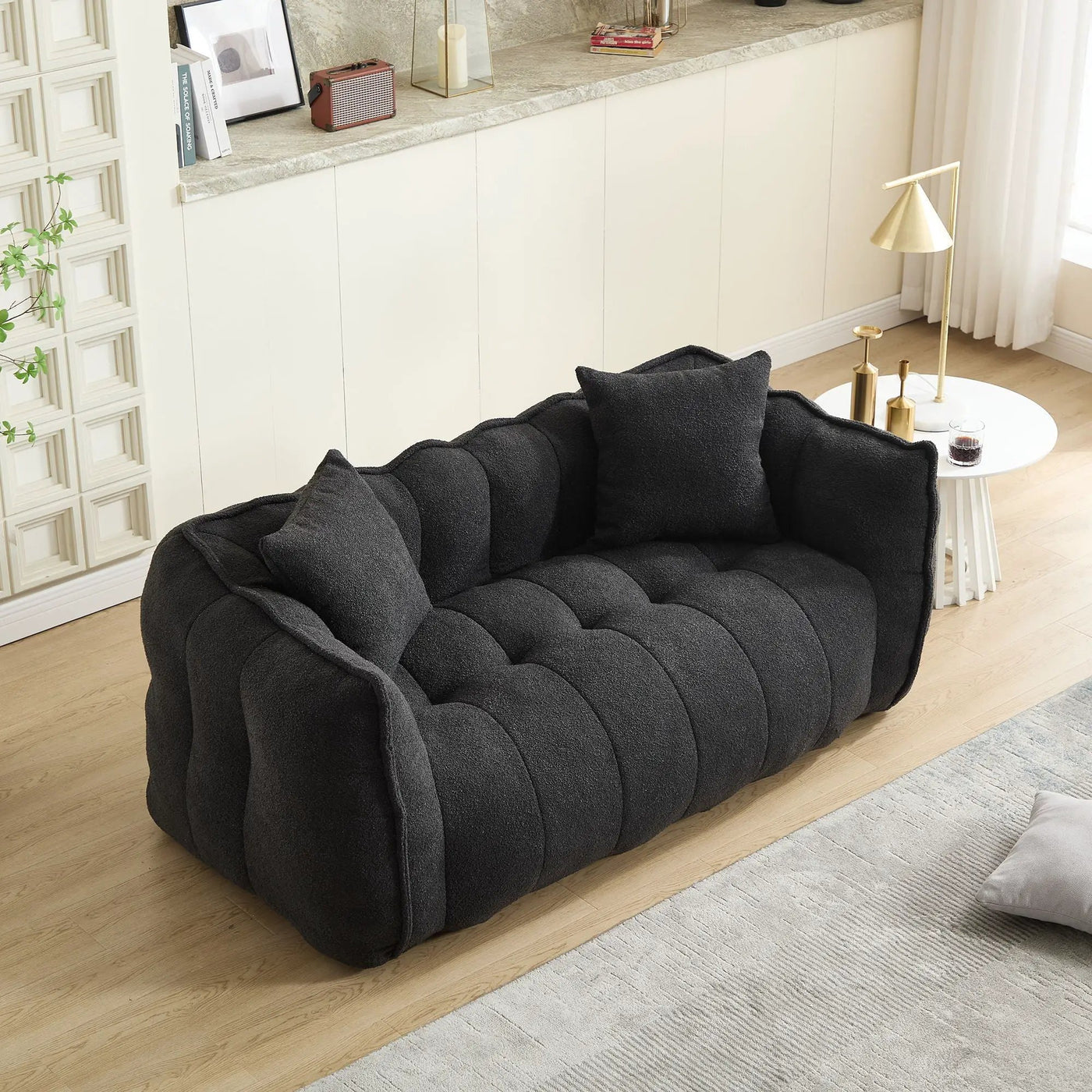 Cozy Beanbag Chair With High Resilience Foam Core For 2 by Unique Piece Furniture