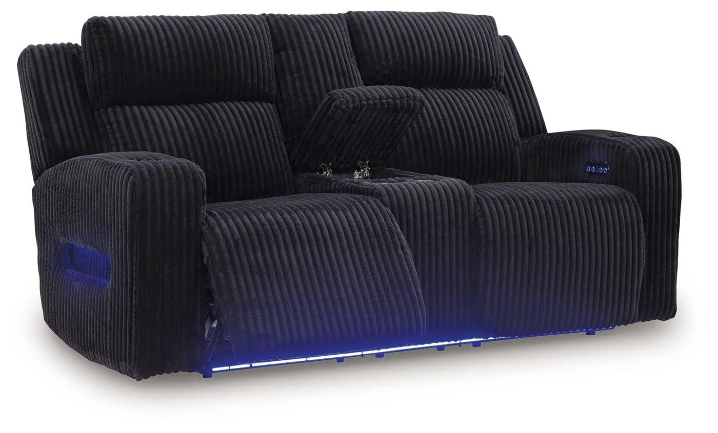 Forest Lake - Power Reclining Loveseat With Console / Adj Headrest by Unique Piece Furniture