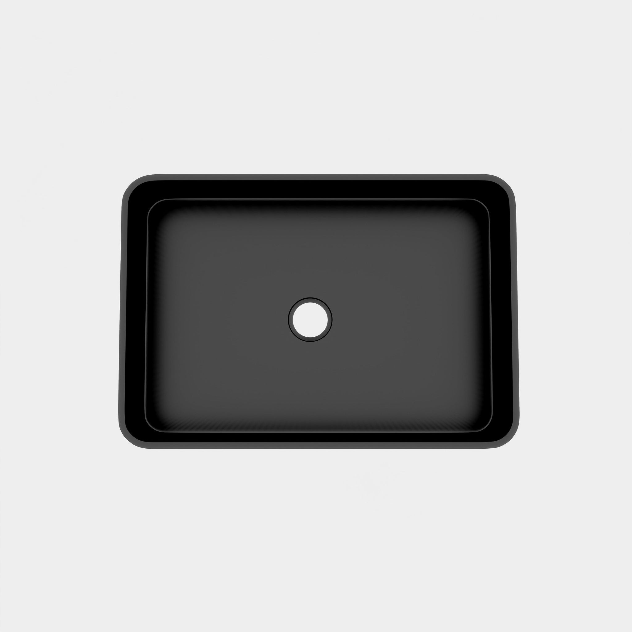 BB17 Integrated Black Ceramic Bathroom Vanity Sink by HouseOfZazla