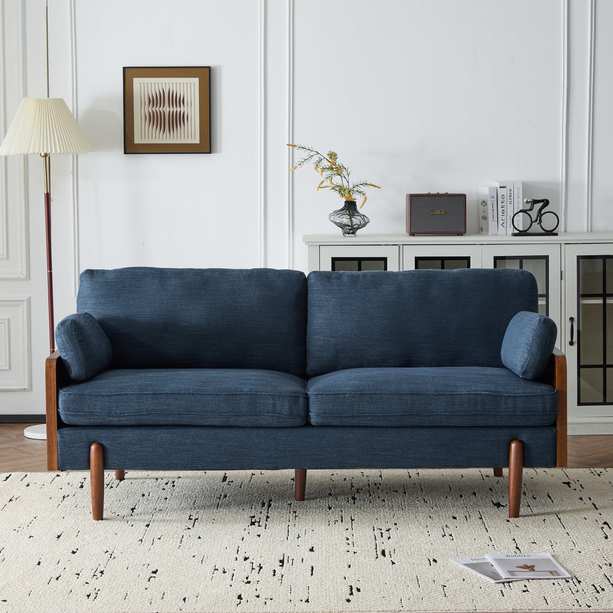 Mid-Century Modern Sofa - Navy by HouseOfZazla