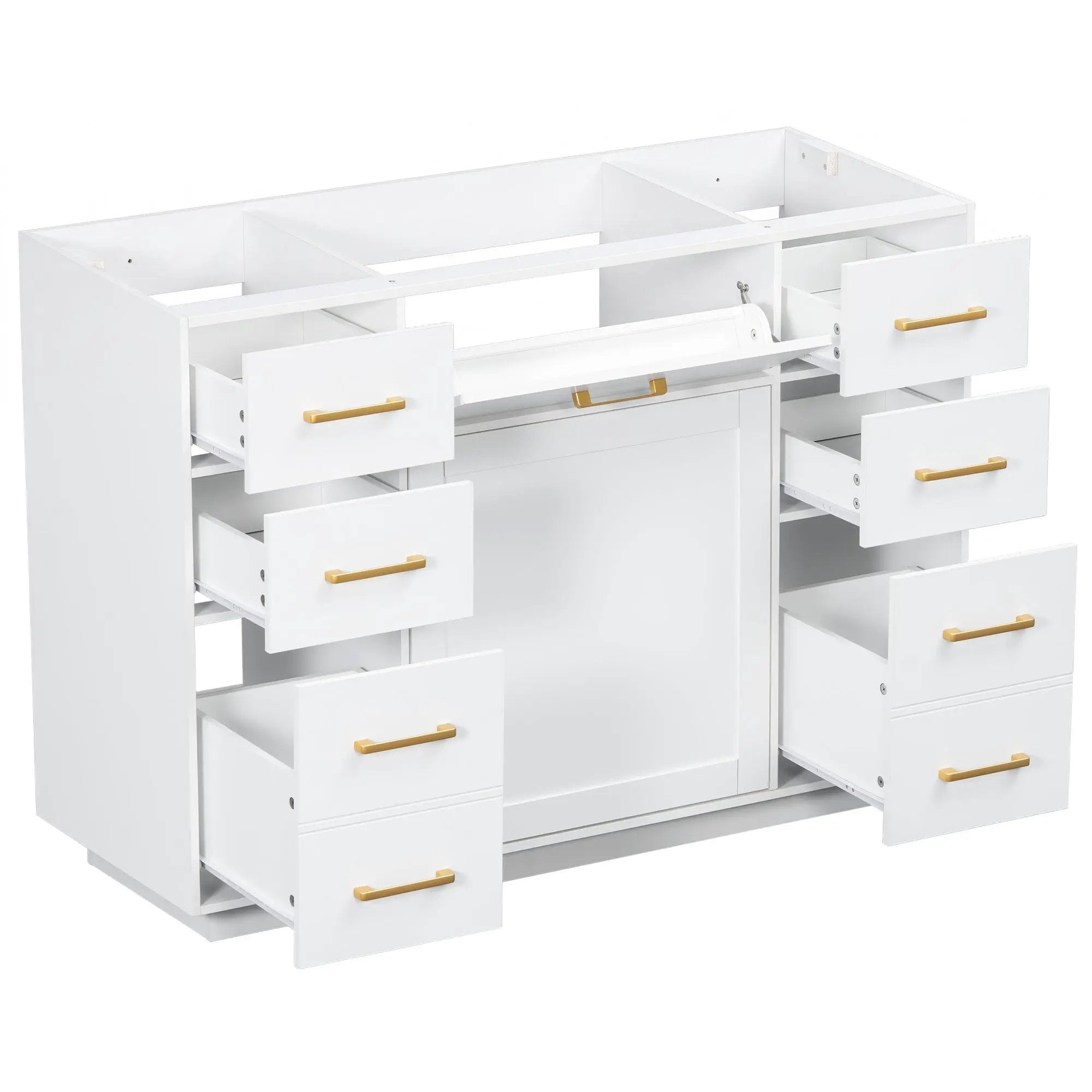 48" Bathroom Vanity without Sink, Cabinet Base Only by HouseOfZazla