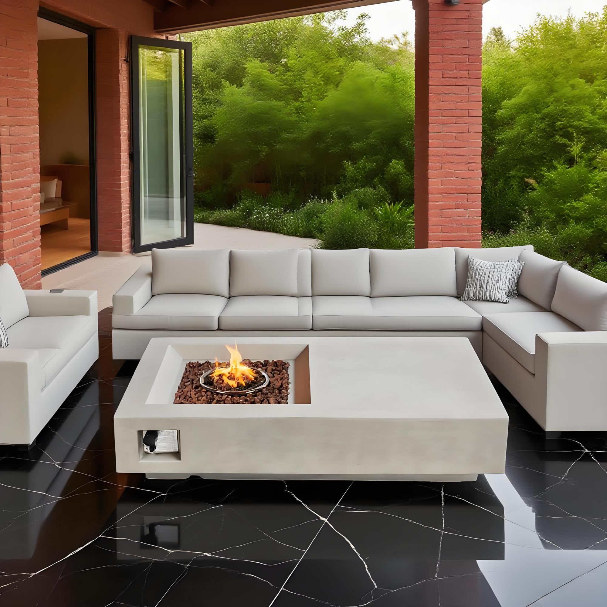 60" Propane Gas Fire Pit Table by HouseOfZazla