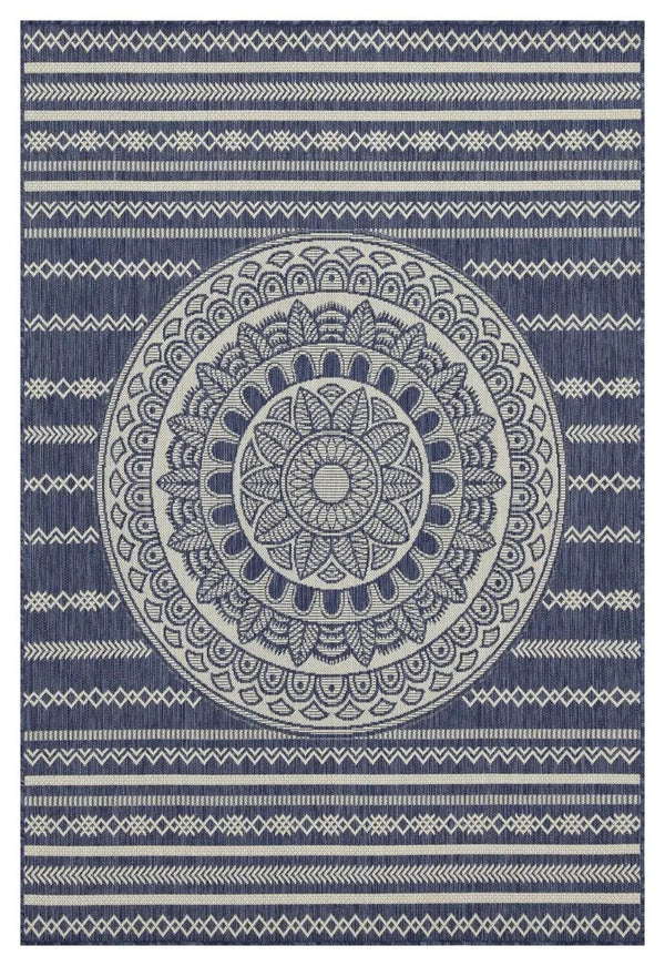 Sunshine - 5'3" X 7'3" Indoor, Outdoor Area Rug - Blue - Polypropylene