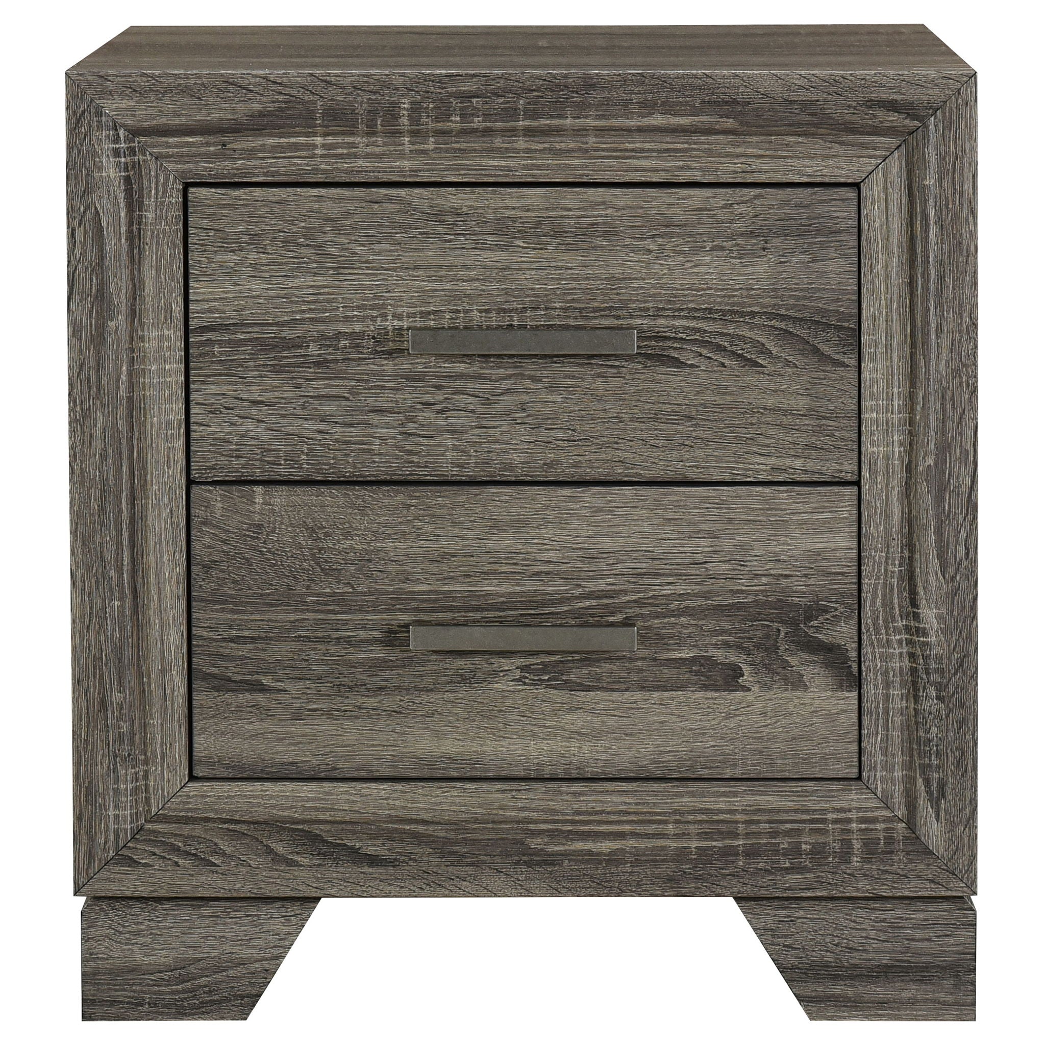 Wright 2-drawer Nightstand Bedside Table Brown Oak by Unique Piece Furniture