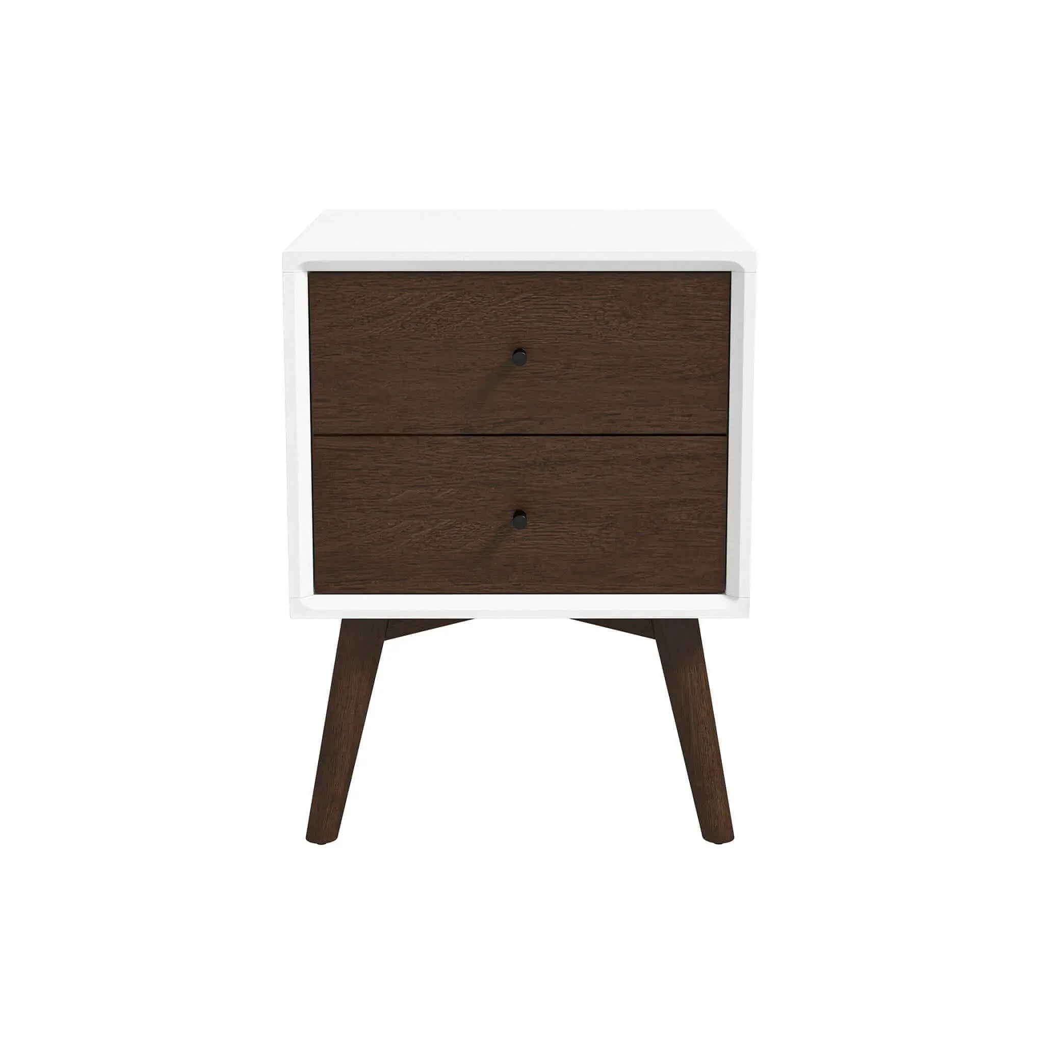 Caroline - Mid-Century Modern Style Night Stand 2 Drawer by HouseOfZazla