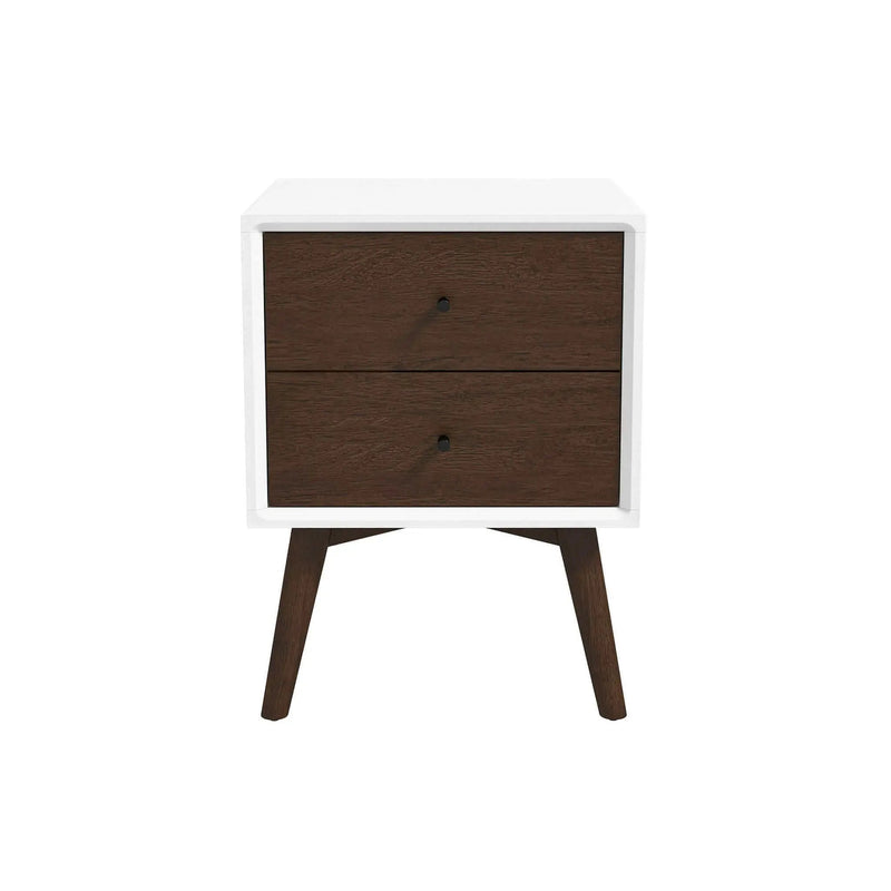 Caroline - Mid-Century Modern Style Night Stand 2 Drawer by HouseOfZazla