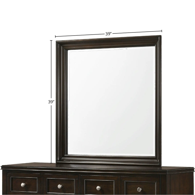Merlot - Square Mirror - Mahogany by HouseOfZazla