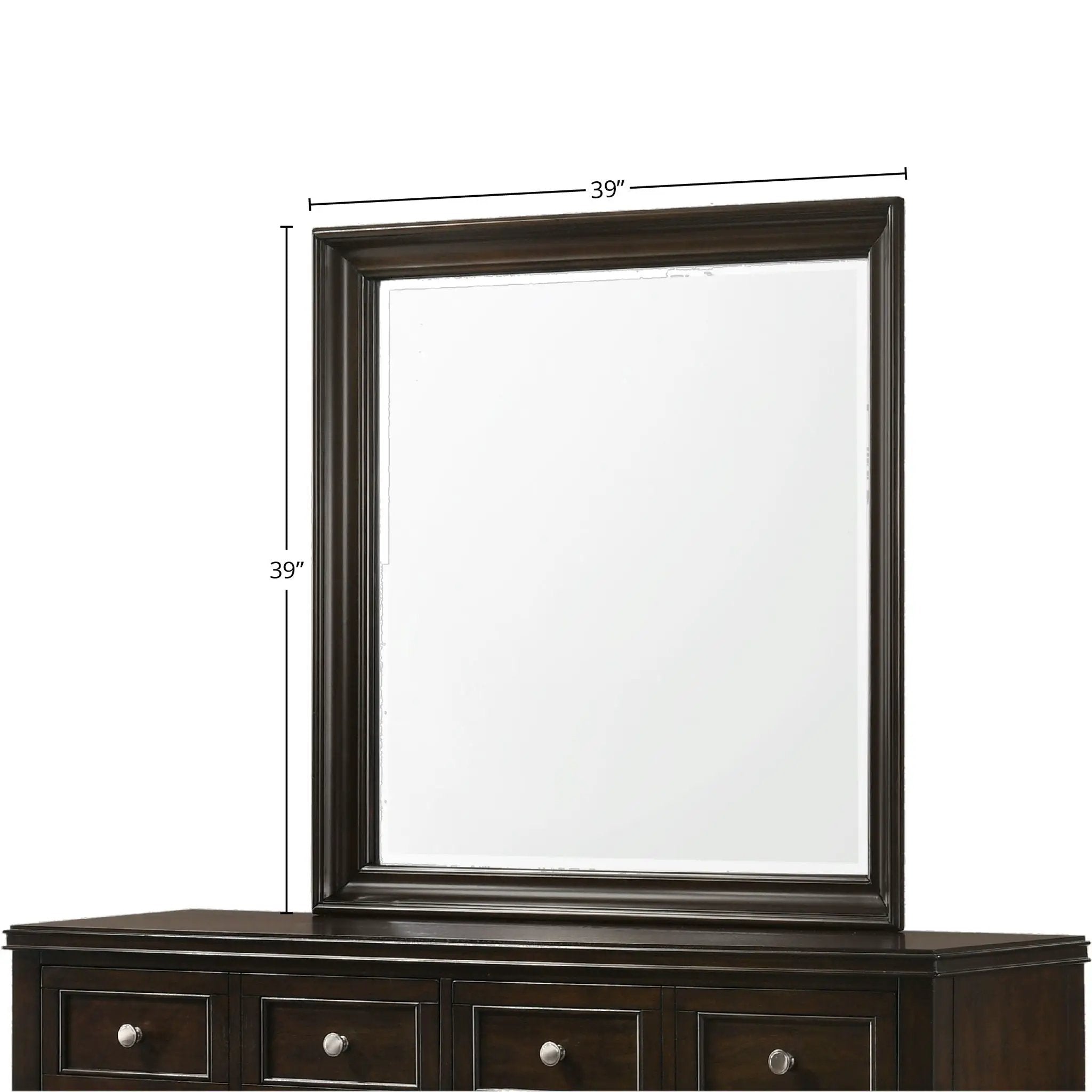 Merlot - Square Mirror - Mahogany by Unique Piece Furniture