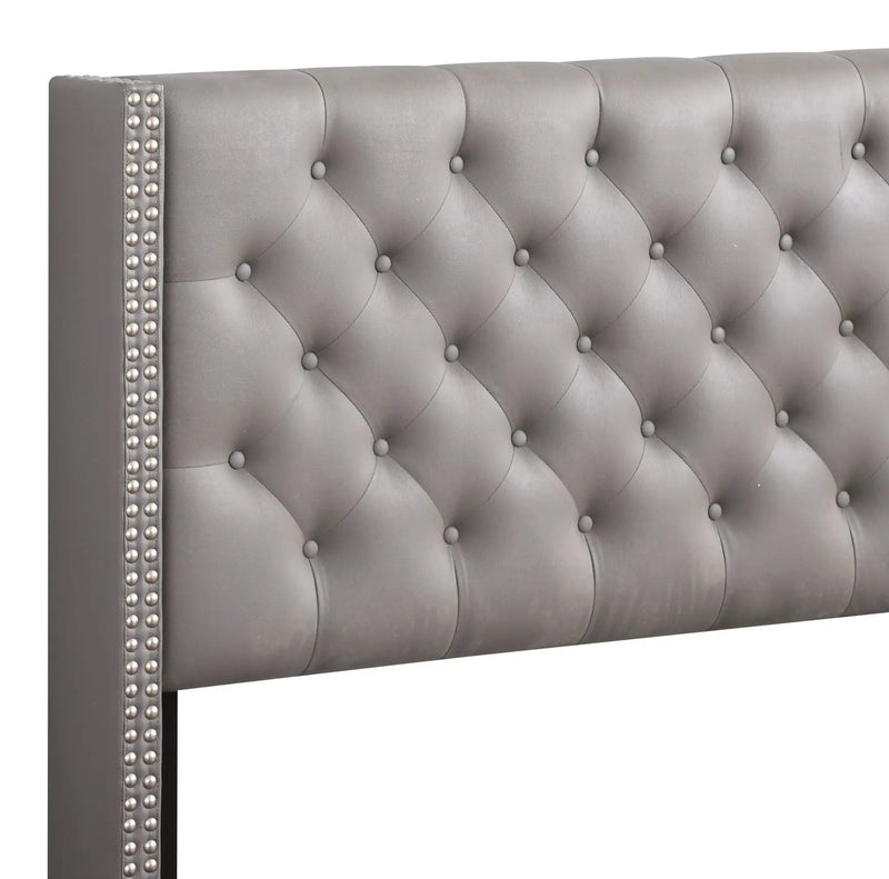 Nailhead Bed Transitional Vibrant by Unique Piece Furniture