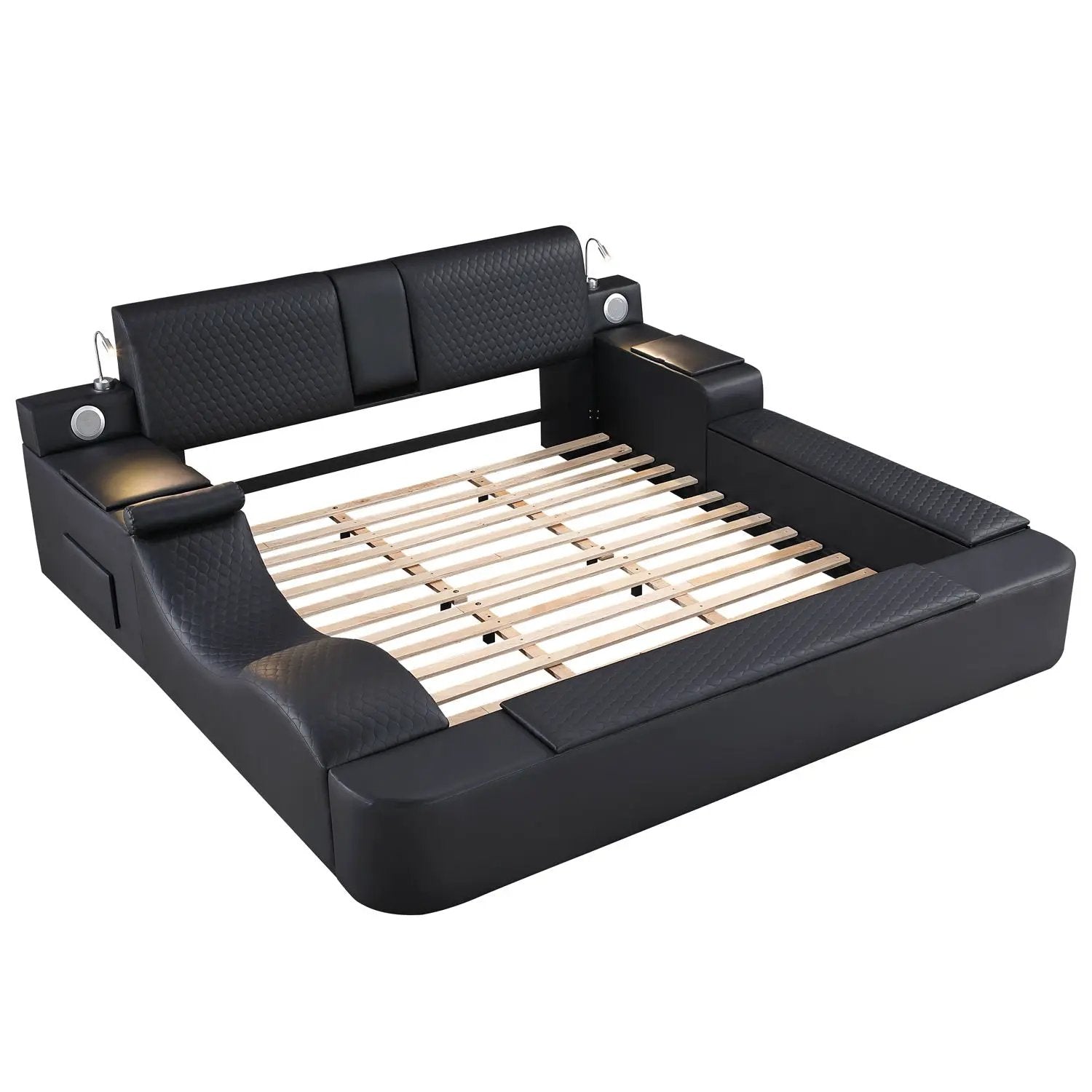 Zoya - Smart Multifunctional Bed, Built In Bluetooth Speakers, USB Charging by HouseOfZazla