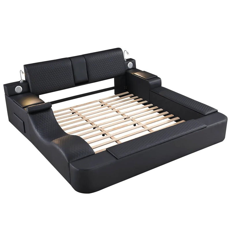 Zoya - Smart Multifunctional Bed, Built In Bluetooth Speakers, USB Charging by HouseOfZazla