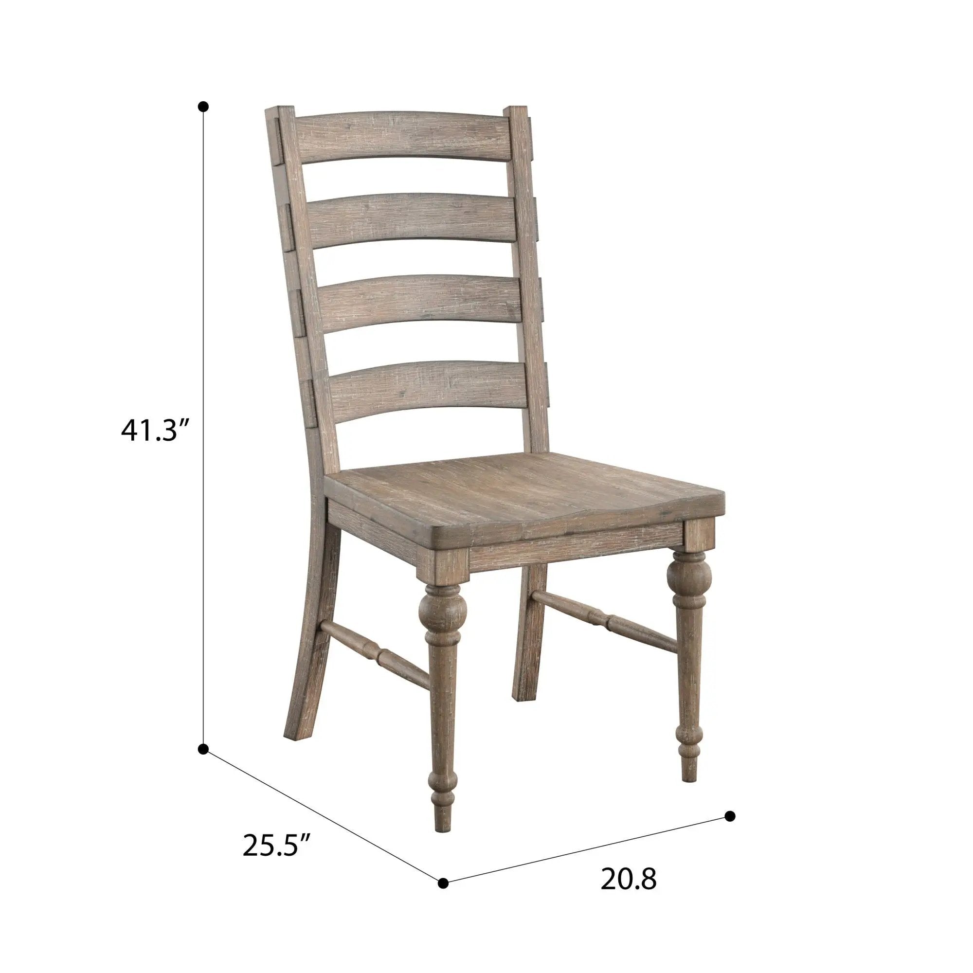 Ladderback Dining Chairs, (Set of 2) - Taupe by Unique Piece Furniture