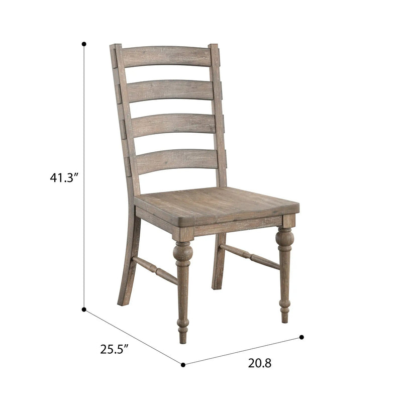 Ladderback Dining Chairs, (Set of 2) - Taupe by Unique Piece Furniture