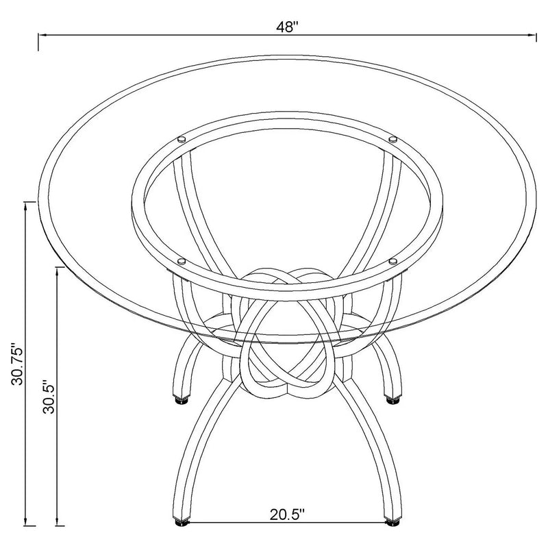Marina - Round Dining Table - Gunmetal by HouseOfZazla