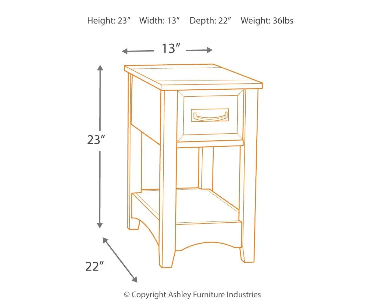 Breegin - Chair Side End Table - 1 Drawer - Brown by Unique Piece Furniture