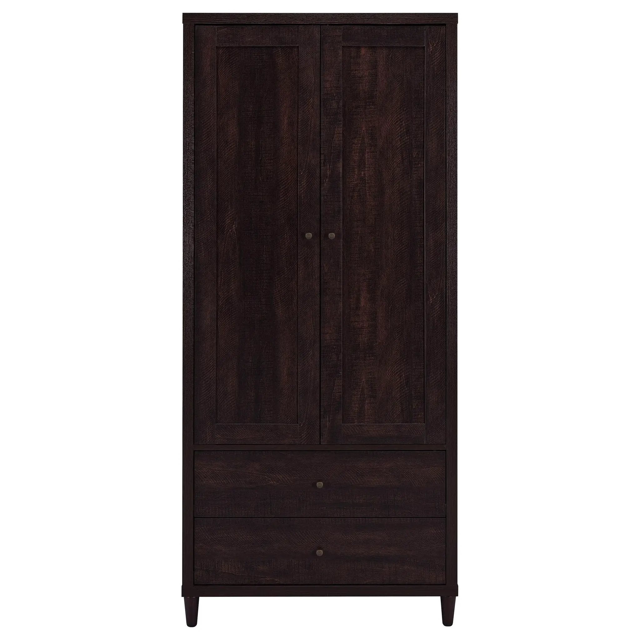 Nestor - 2 Drawer Tall Accent Cabinet With 2 Doors - Rustic by HouseOfZazla