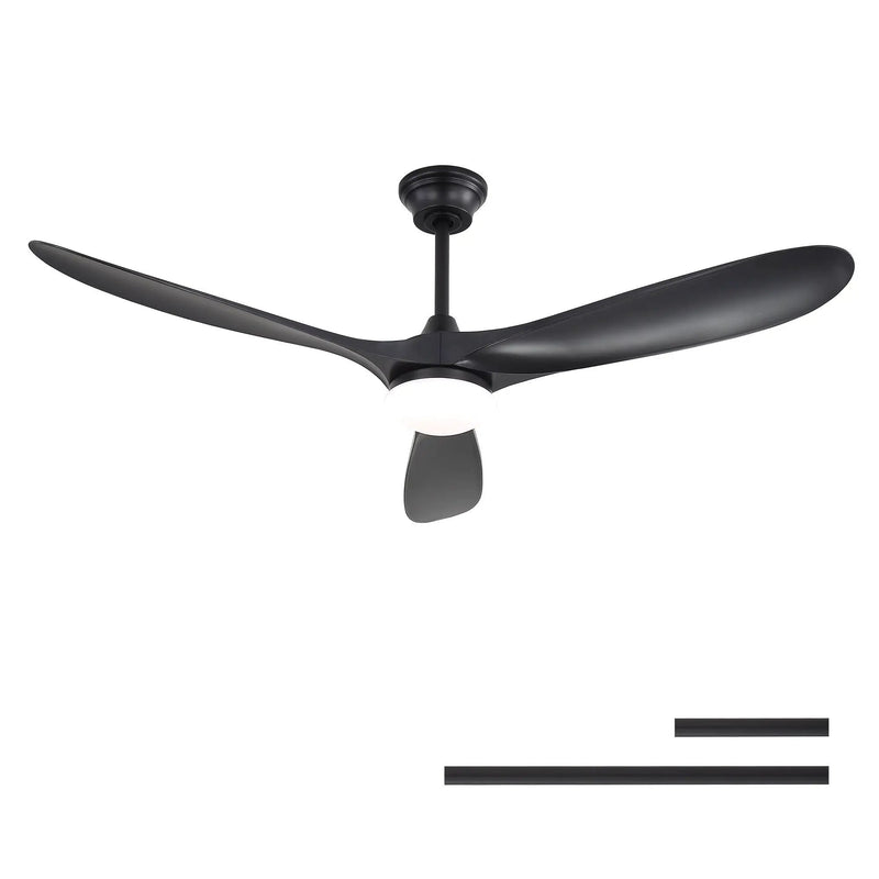 Smart Ceiling Fan With Lights, 3 Blades, Reversible Quiet DC Motor For Indoor by HouseOfZazla