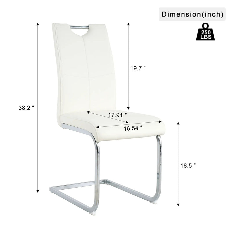 Modern Dining Chairs With Padded Seat And Metal Legs by Unique Piece Furniture