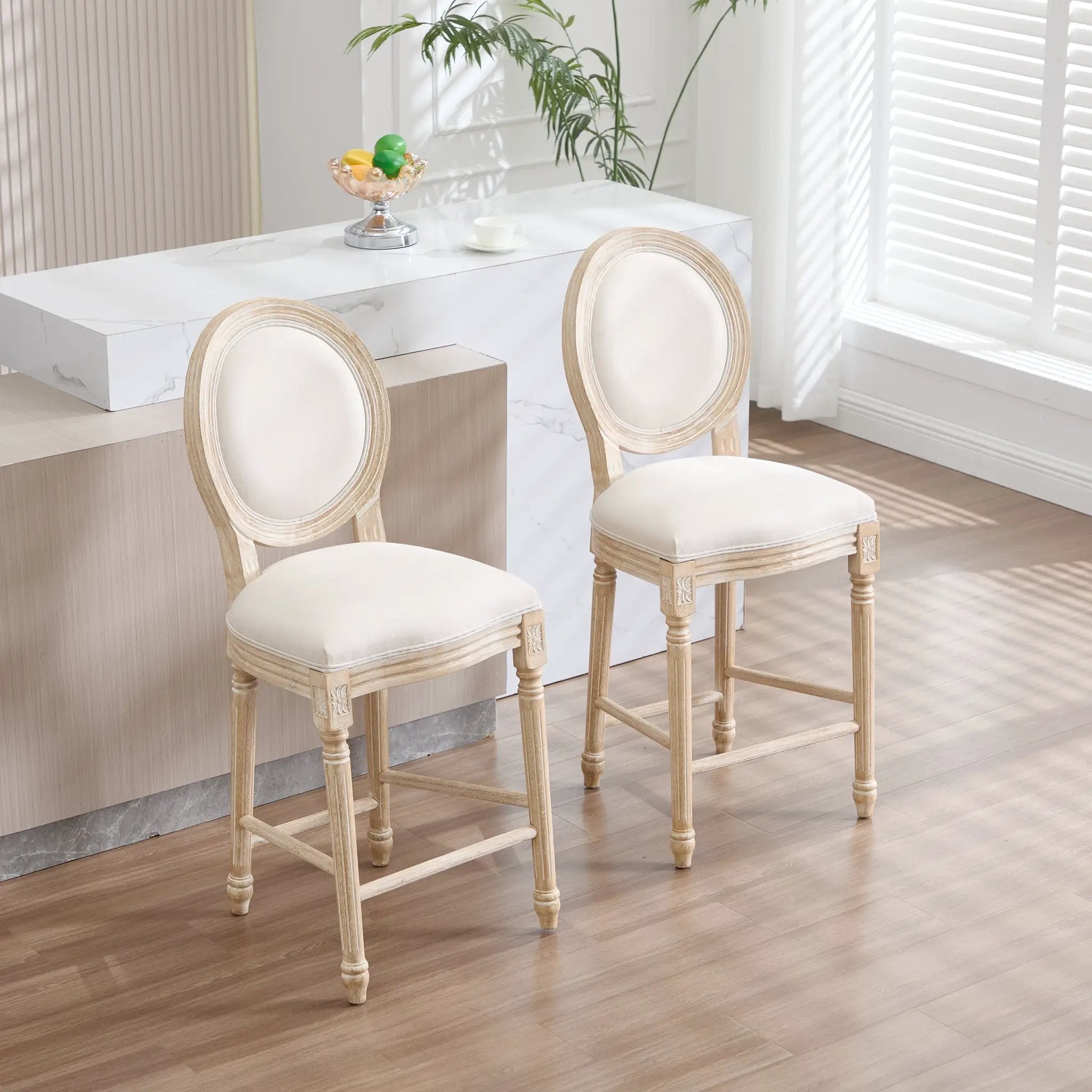 French Country 26'' Height Bar Chairs Set of 2 by HouseOfZazla