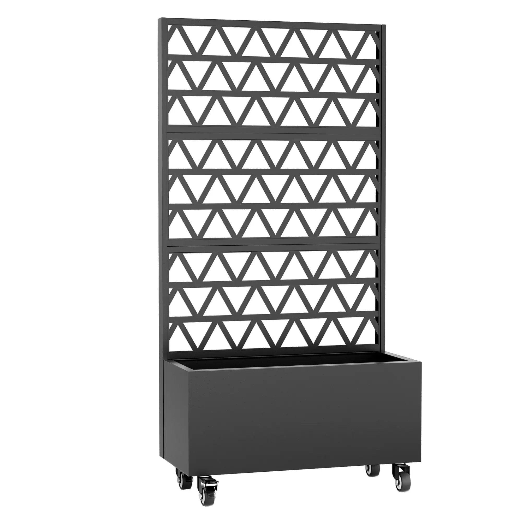 Metal Planter Box with Trellis Raised Garden Bed - 72.05'x35.83'x16.14', Trellis Privacy Screen for Climbing Plants, Vegetables, Vines(Assembly Required) by HouseOfZazla