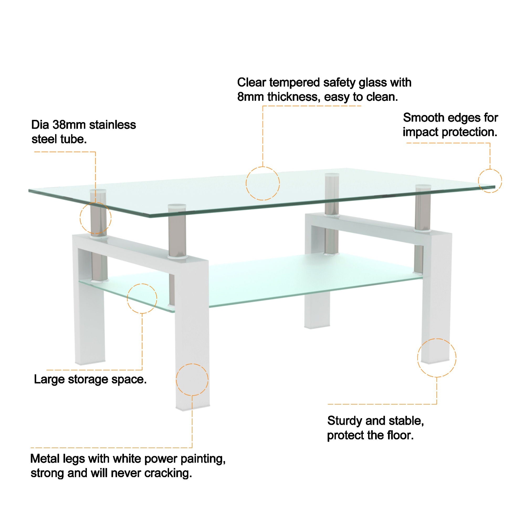 Rectangle Coffee Table, Modern Side Center Tables For Furniture by HouseOfZazla