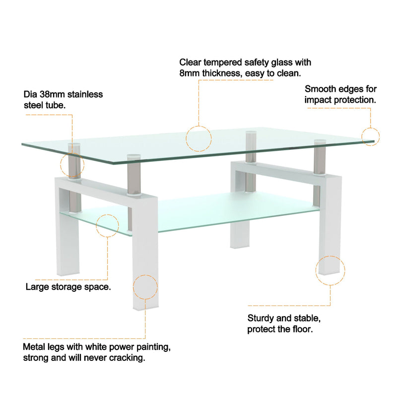 Rectangle Coffee Table, Modern Side Center Tables For Furniture by HouseOfZazla