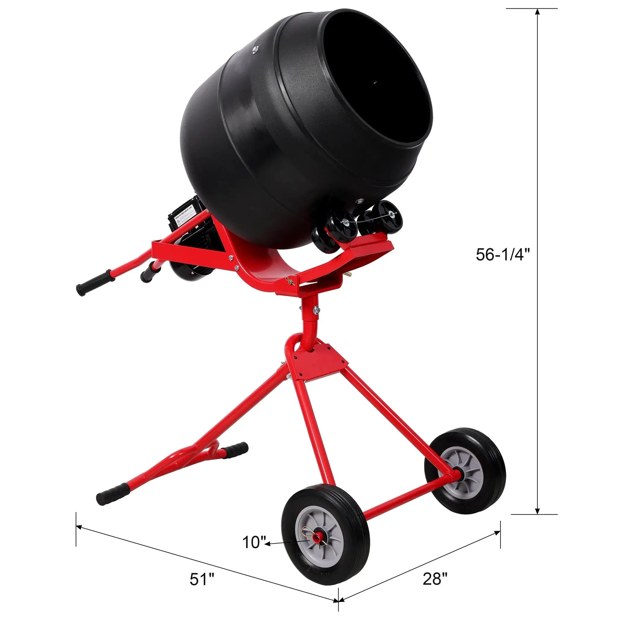 4.0 CUFT Portable Electric Concrete Mixer by HouseOfZazla