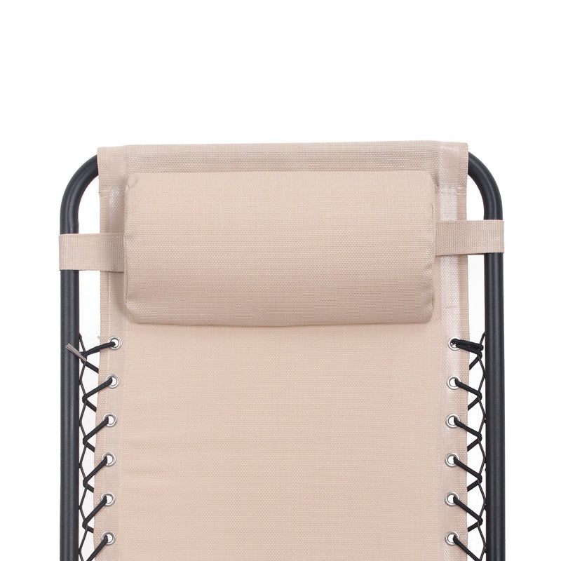 Zero Gravity Folding Lounge Chair with Headrest & Removable Tray by HouseOfZazla