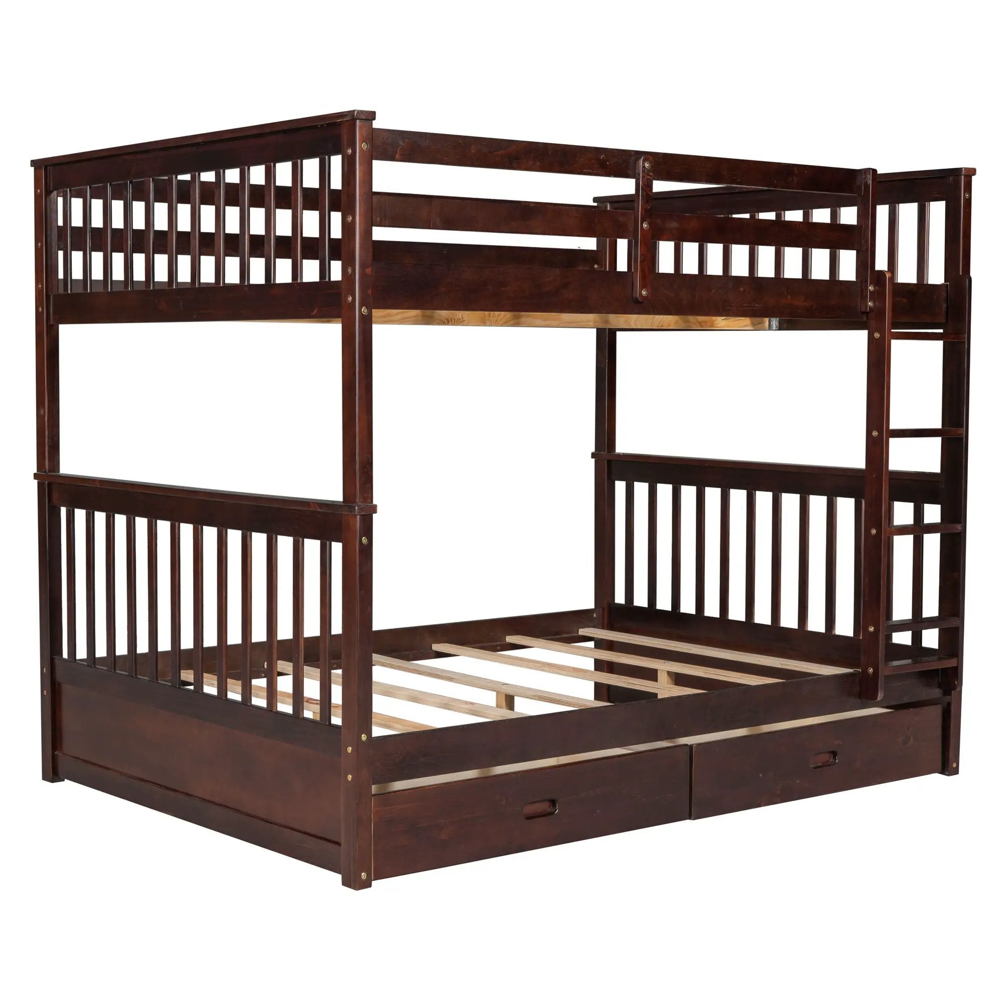 Bunk Bed With Ladders And 2 Storage Drawers by Unique Piece Furniture
