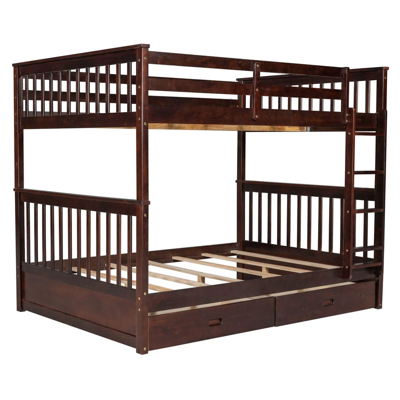 Bunk Bed With Ladders And 2 Storage Drawers by Unique Piece Furniture