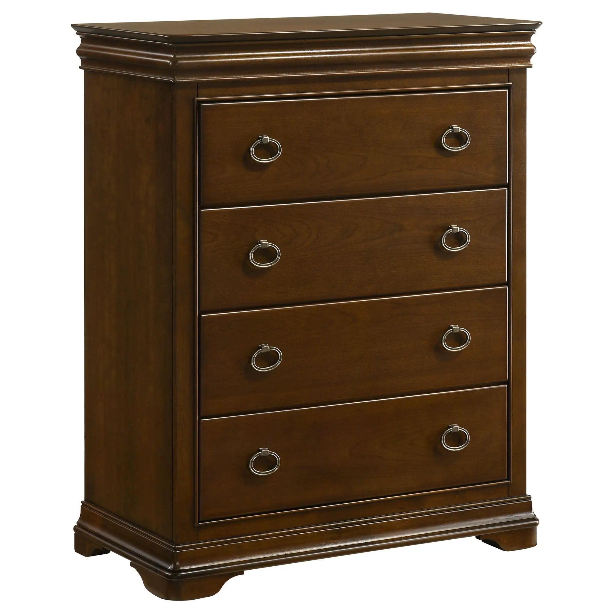 Garland 4-drawer Bedroom Chest of Drawers Brown Cherry by Unique Piece Furniture