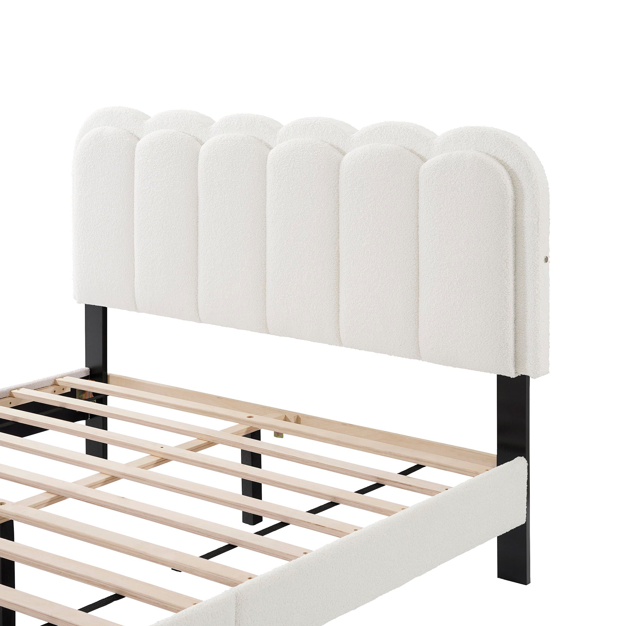 Lambswool Petal Headboard Bed Frame by HouseOfZazla
