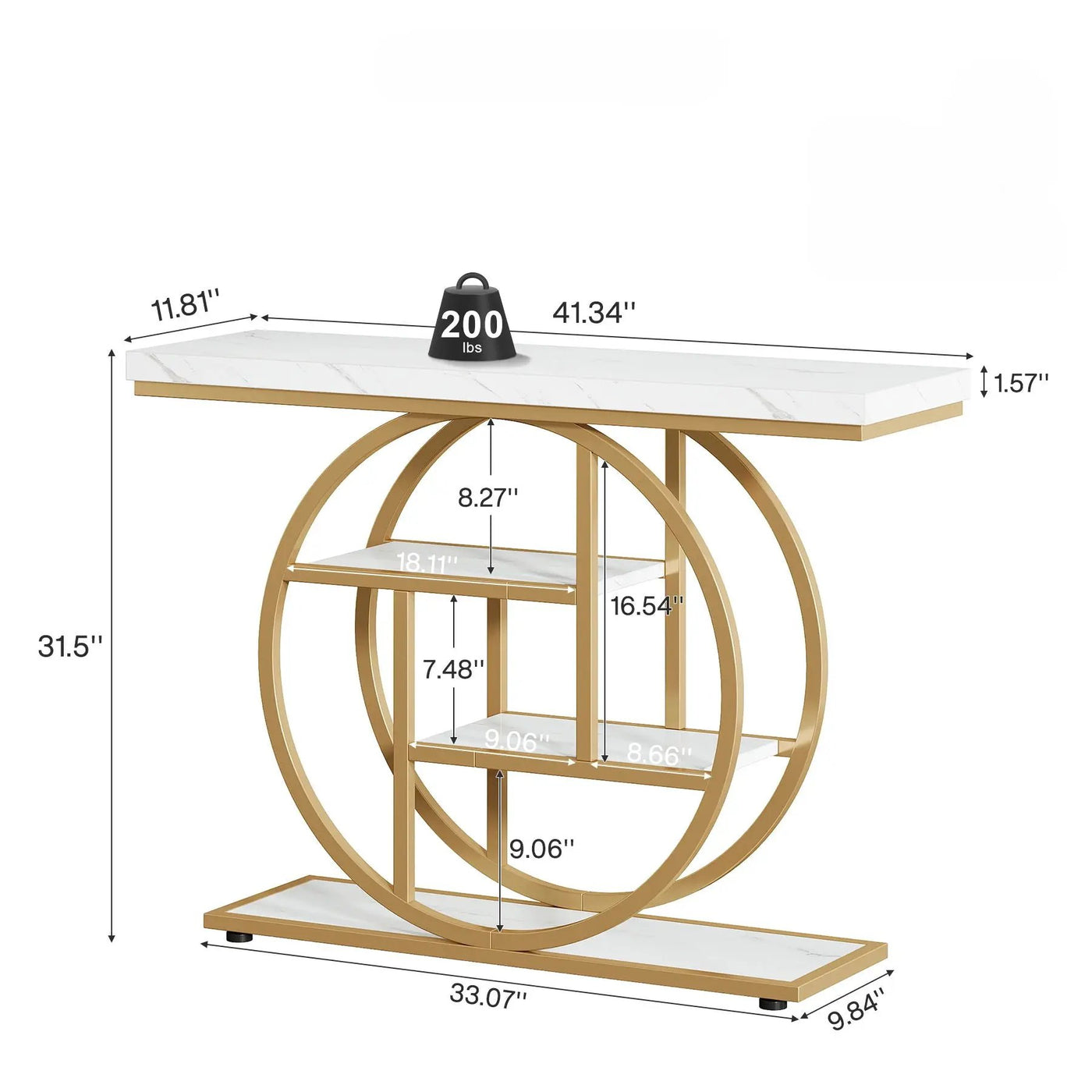 Console Table With 4 Tier Design For Living Hallway by HouseOfZazla