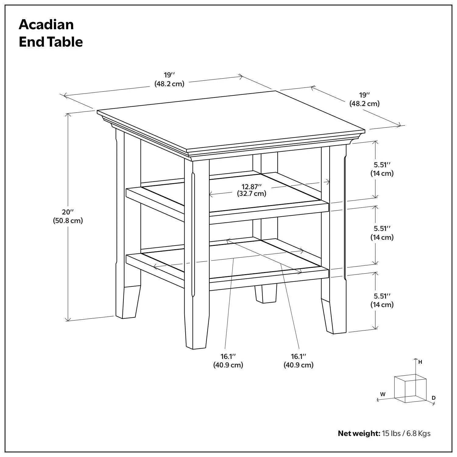 Acadian - Handcrafted End Table by Unique Piece Furniture