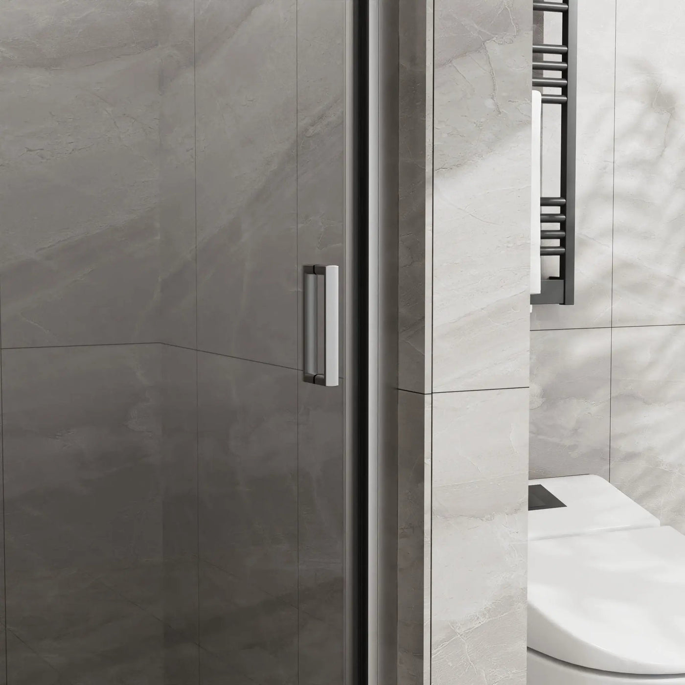 Pivot Shower Door, Tempered Glass, Semi Frameless by HouseOfZazla