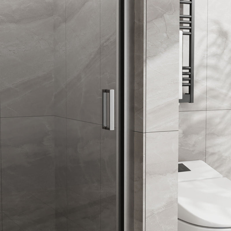 Pivot Shower Door, Tempered Glass, Semi Frameless by HouseOfZazla