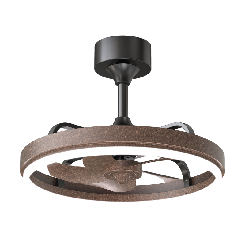 20.5" Rustic LED Ceiling Fan with Remote & APP Control by HouseOfZazla