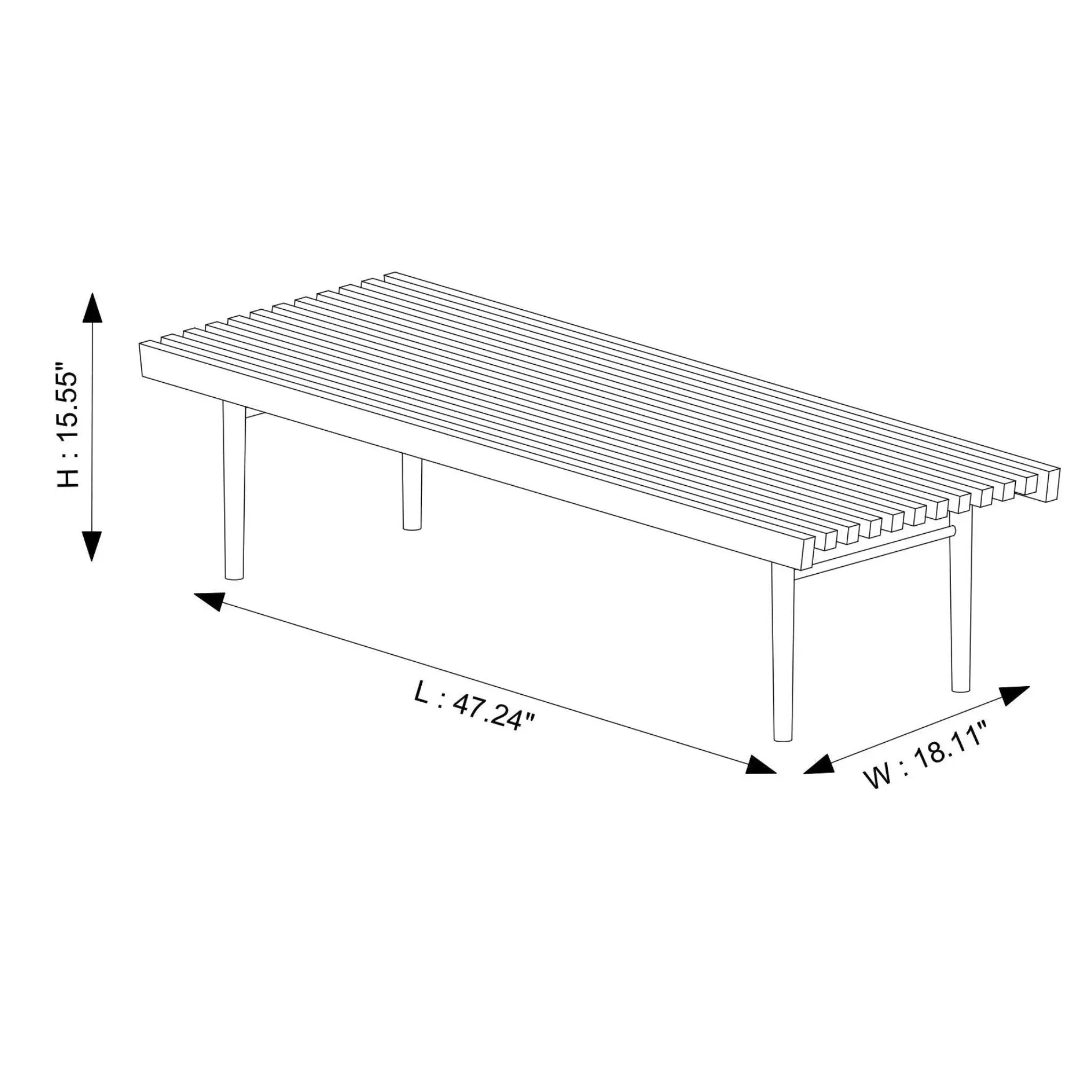 Mia - Bench - Dark Brown by Unique Piece Furniture